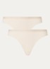 Daily Comfort string met logoband in 2-pack - Donkerbeige