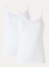 Singlet met ronde hals in 2-pack - Wit