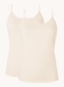 Singlet met ronde hals in 2-pack - Gebroken wit