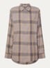 Blouse met ruitdessin - Donkerbeige