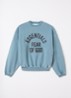 Campus sweater met logoprint - Petrol