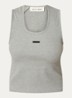 Cropped tanktop met logo - Lichtgrijs