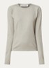 Fijngebreide pullover met ronde hals - Taupe
