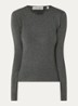 Fijngebreide pullover met ronde hals - Grijs