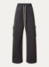 High waist wide fit joggingsbroek met steekzakken - Donkergrijs