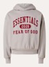 Hoodie met flockprint - Grijs