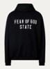 Hoodie met logoborduring - Zwart