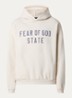 Hoodie met logoprint - Creme