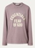 Longsleeve met logoprint - Taupe