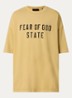 Oversized T-shirt met logoprint - Okergeel