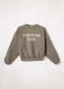 Sweater met logoborduring - Legergroen