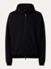 Sweatvest met backprint en capuchon - Zwart