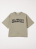 T-shirt met front- en backprint - Lindegroen