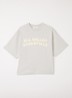 T-shirt met front- en backprint - Beige