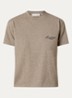 T-shirt met logo en ronde hals - Zand