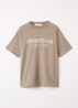 T-shirt met logoprint - Lichtbruin