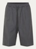 Twill straight fit korte broek met steekzakken - Donkergrijs
