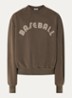 Sweater met front- en backprint - Bruin