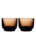 Pirch cortado glas set van 2 - Bruin