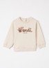 Sweater met logoprint - Creme
