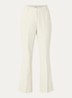 High waist flared fit pantalon met steekzakken - Creme