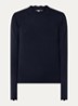Larter top met geschulpt detail - Donkerblauw