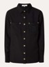 Lonni blouse met borstzakken en logoborduring - Zwart