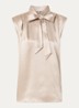 Marli top met sjaalkraag - Beige