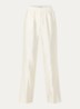 Orlando high waist straight fit broek met glanzende finish - Wit