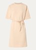 Oxsana mini jurk met logoborduring en strikceintuur - Beige