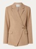 Paloma asymmetrische blazer met klepzakken - Camel