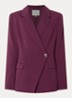 Paloma asymmetrische blazer met klepzakken - Bordeauxrood