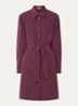 Peggi midi blousejurk met strikceintuur - Donkerrood