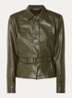 Picar blouse van imitatieleer met ceintuur - Groen
