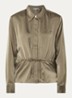 Pomeline blouse met logoborduring - Groen