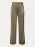 Pomeline high waist straight fit pantalon van satijn - Groen