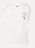 Aeronautique T-shirt met logo- en backprint - Wit