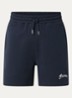 Signature straight fit korte joggingbroek met logo - Donkerblauw