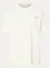 Sound & Design Studio Member T-shirt met logo- en backprint - Gebroken wit