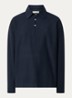 Regular fit polo met structuur - Donkerblauw