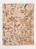 Sjaal met bloemenprint en glitter 70 x 190 cm - Beige