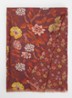 Sjaal met bloemenprint en glitter 70 x 190 cm - Paars