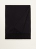 Sjaal met franjes 200 x 35 cm - Zwart
