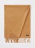 Sjaal met franjes 200 x 35 cm  - Camel