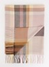 Sjaal met franjes 35 x 190 cm - Bruin