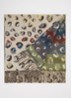 Sjaal met panterprint 185 x 35 cm - Beige