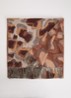 Sjaal met print en franjes 35 x 195 cm - Roodbruin