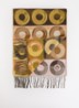 Sjaal met print en franjes 35 x 195 cm - Orange