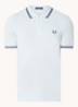 Regular fit polo van piqué katoen met logoborduring - Donkerblauw