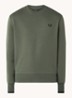 Sweater met logoborduring - Groen